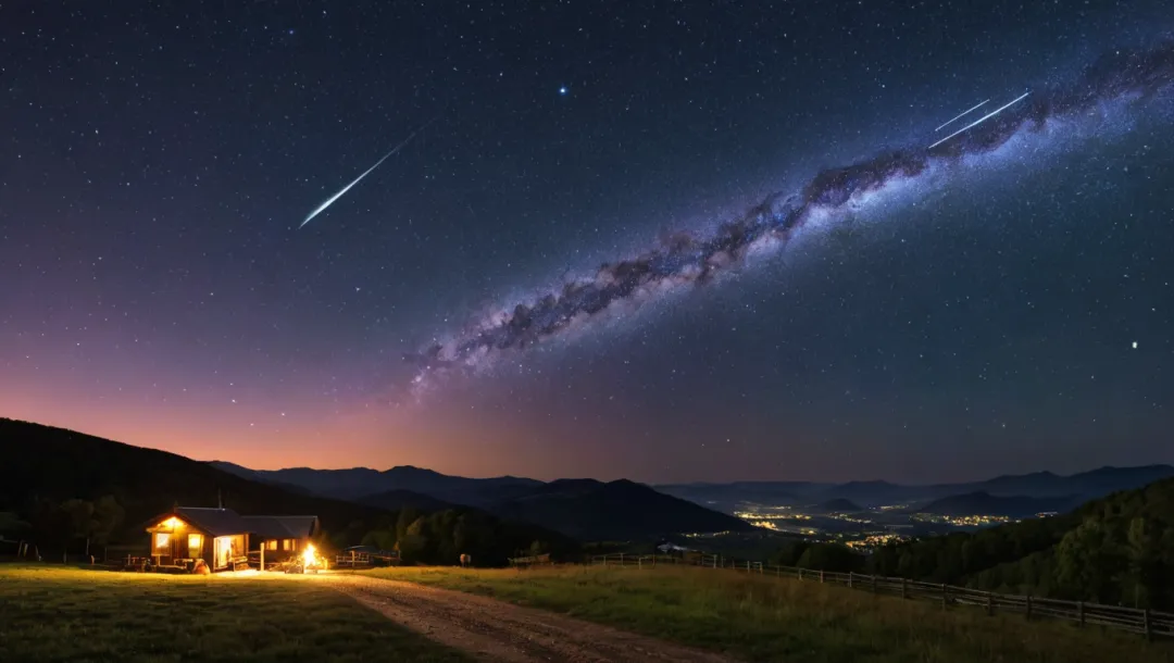 Fuego celestial: Meteorito ilumina el cielo nocturno