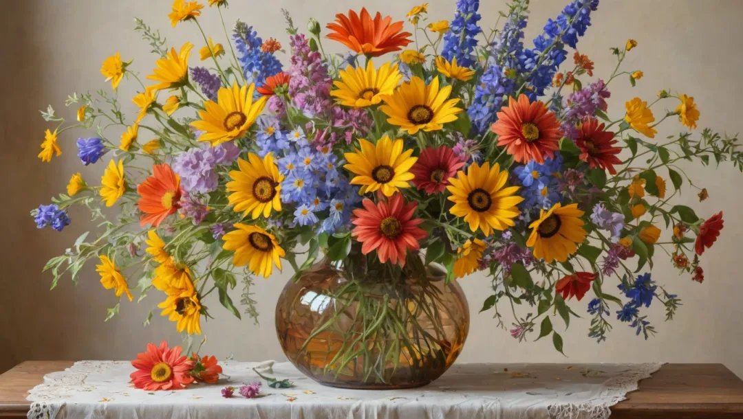 Art in Bloom: The Wildflower Vase Painting