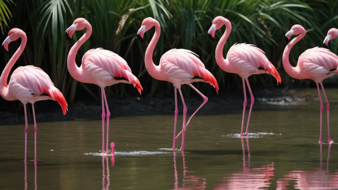 Desfile de Flamencos en Tacones Altos