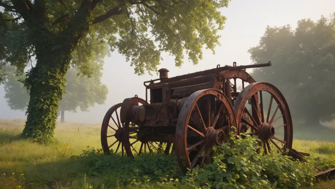 Abandoned Red Wheels Ignite Art World