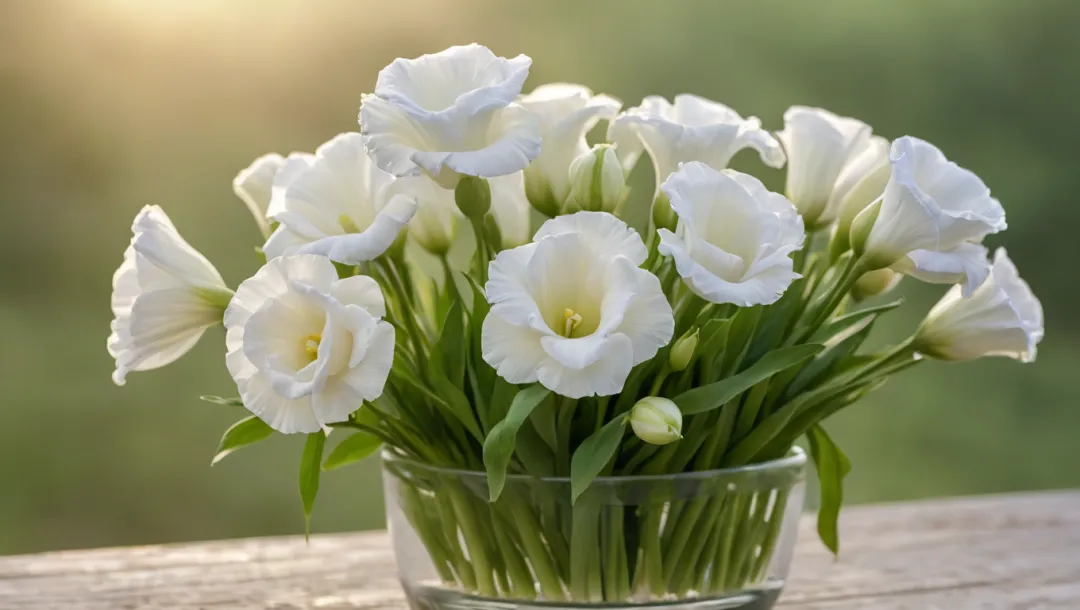 Descubre la flor de ensueño: la blanca Eustoma