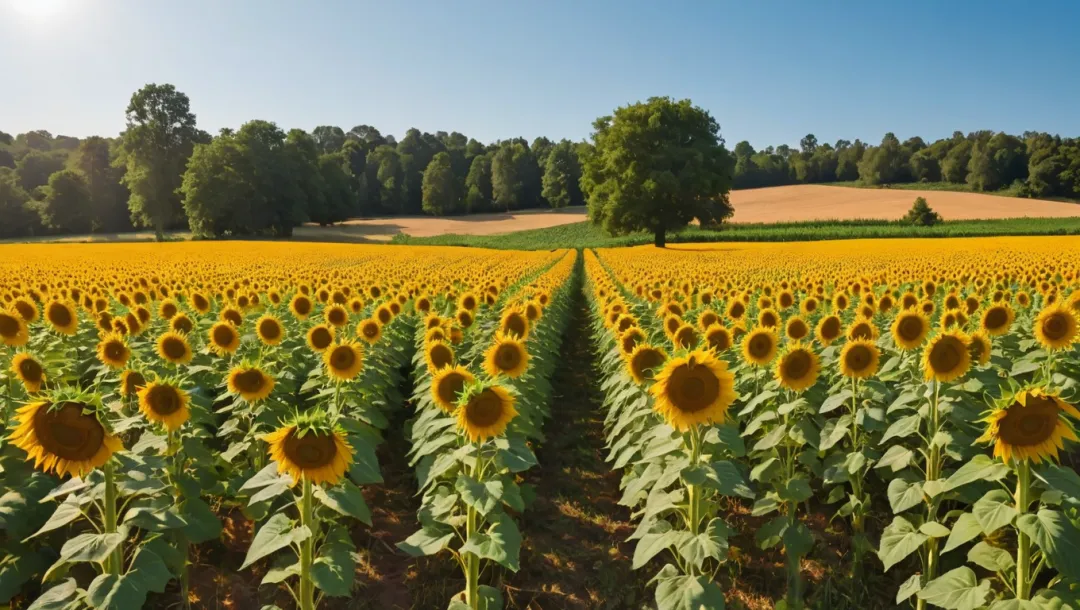 Florecimiento de Energía: El Esplendor de los Girasoles