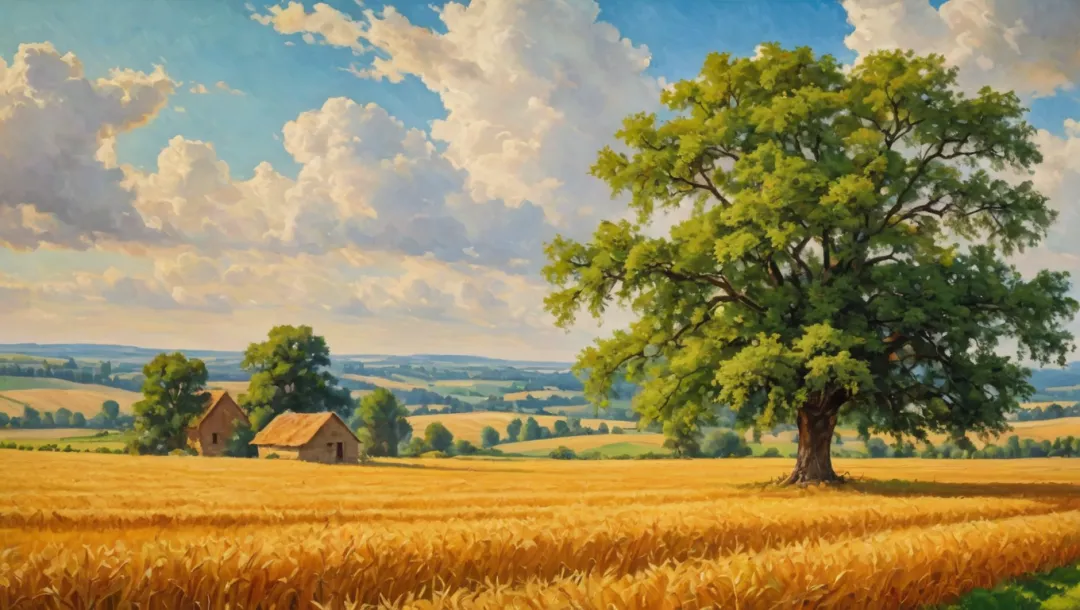 Art and Harvest Collide in Serene Painting