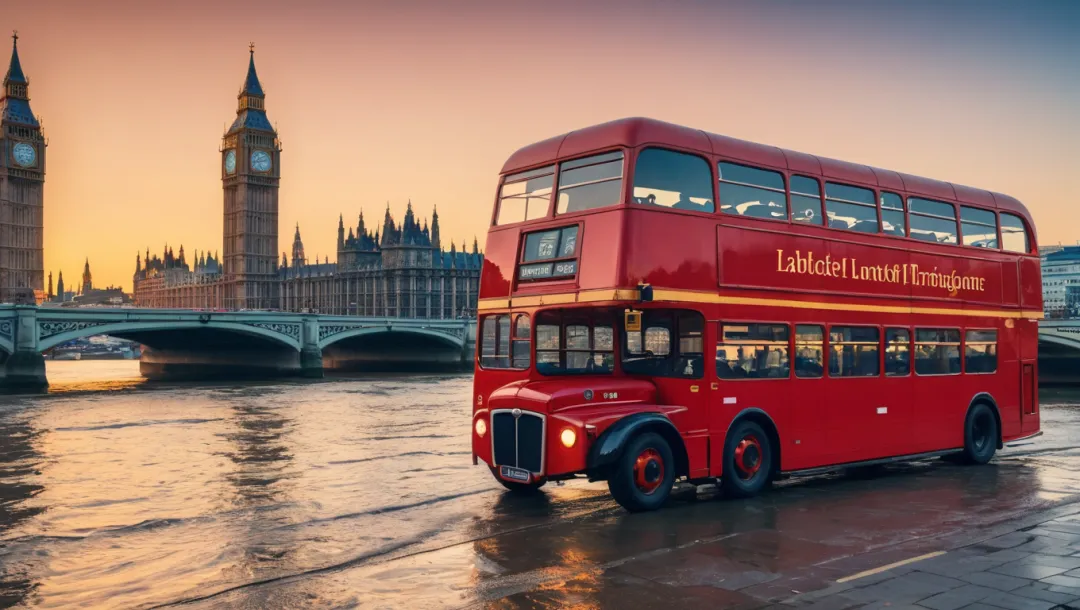 Londra’da Kırmızı Otobüs Köprüyü Geçti