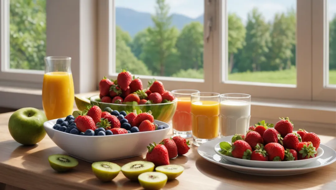 Desayunos exprés: Vasitos de yogur y frutas