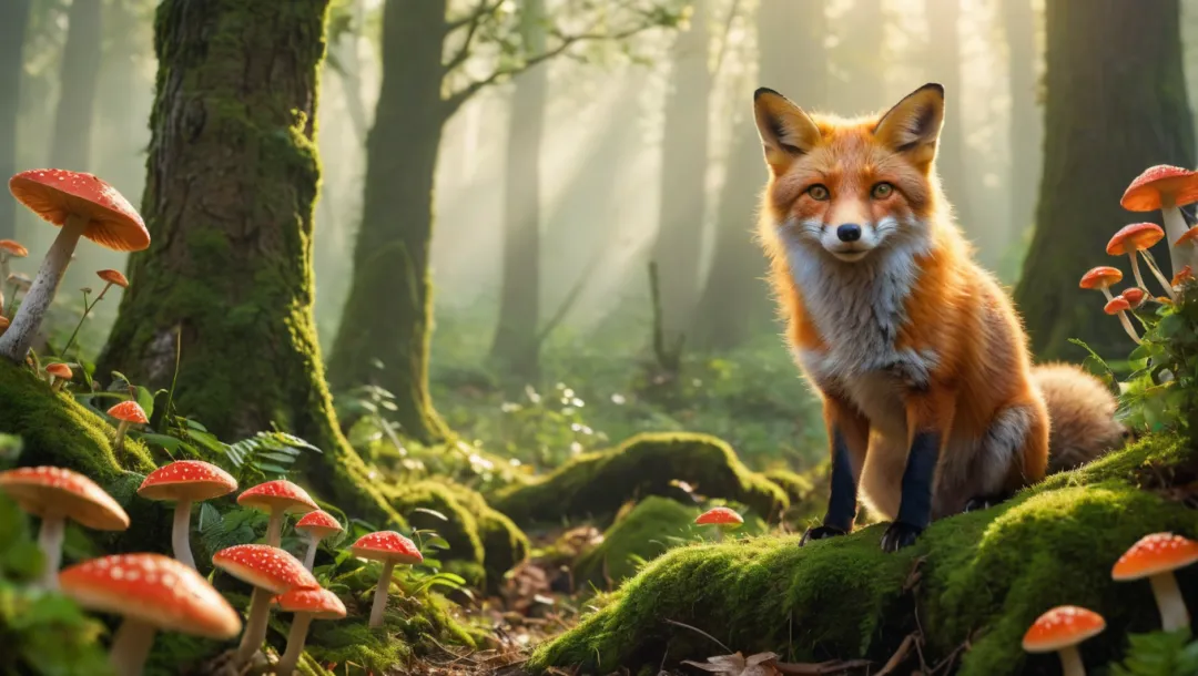 Enchanting Forest Fox Emerges