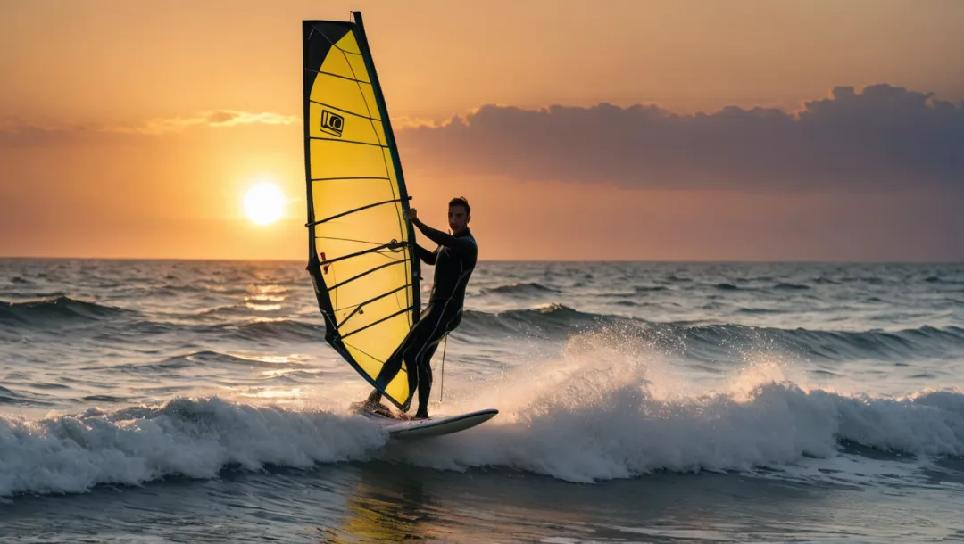 Salto extremo en windsurf