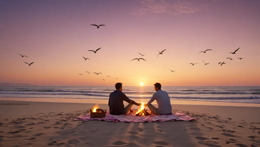 ¿Es el camping en la playa lo último en romance?