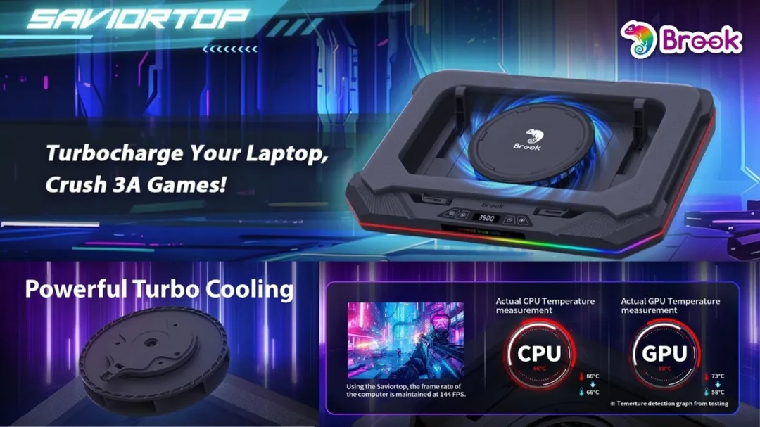Brook Saviortop Gaming Laptop Cooler Debuts