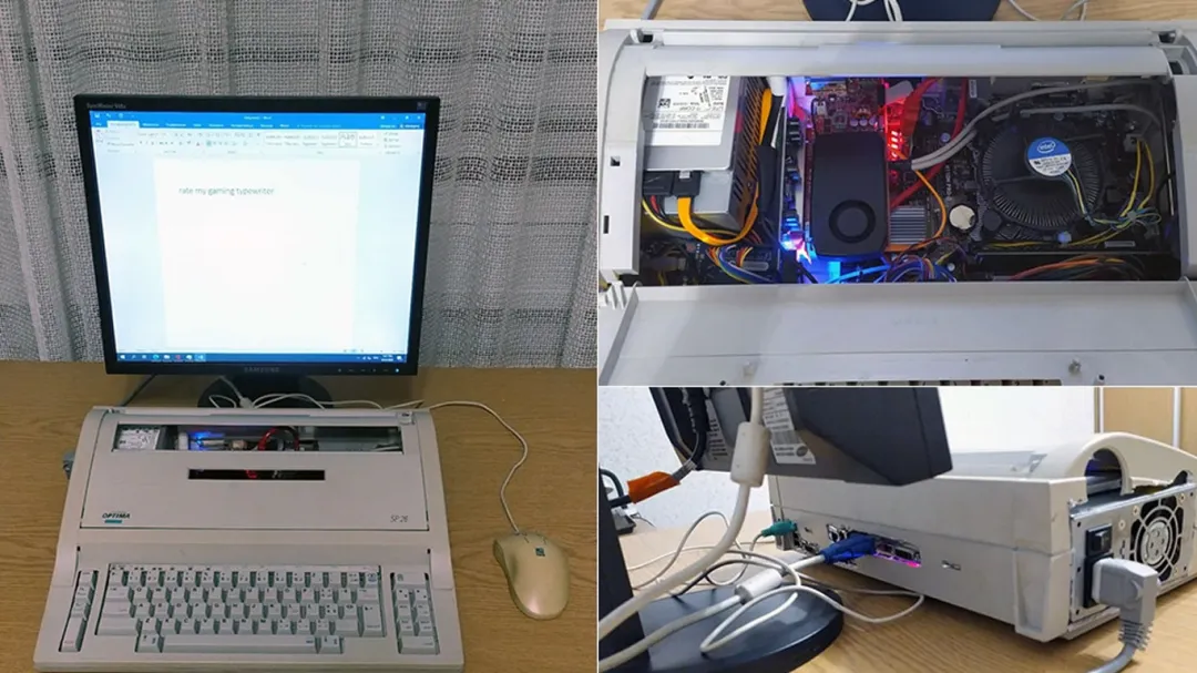 Old Typewriter Reborn As Gaming PC
